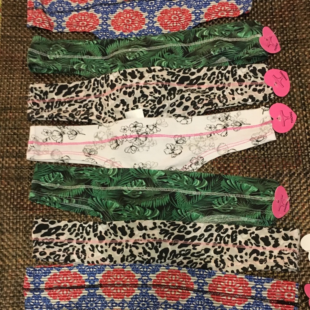 NWT Lot of 7 Pr comfy cotton thong underwear SZ M